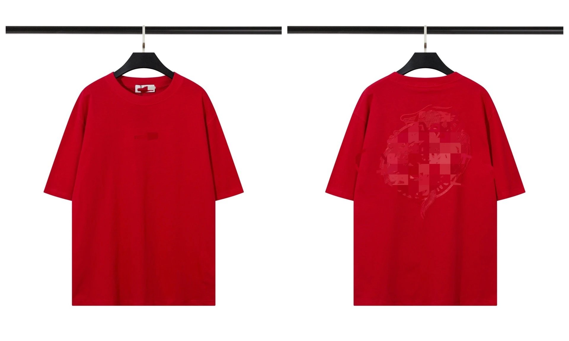 Off-White Pixelated Dragon Red T-Shirt - 1