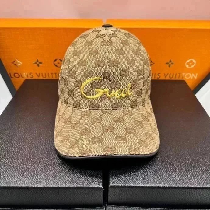 Gucci GG Monogram Baseball Cap Beige - 1