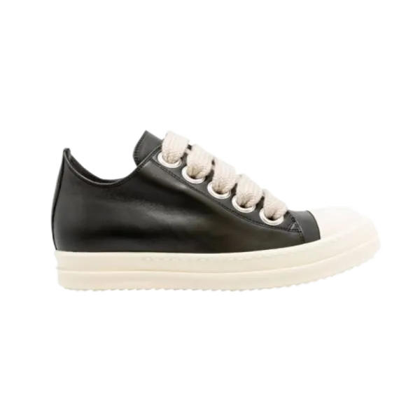 Rick Owens Geobasket Black and Off-White Sneakers - 1
