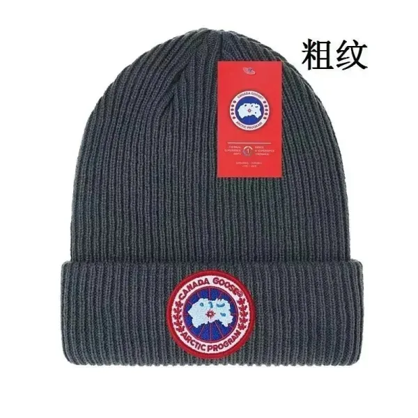 Canada Goose Arctic Program Ribbed Beanie Dark Gray - 1