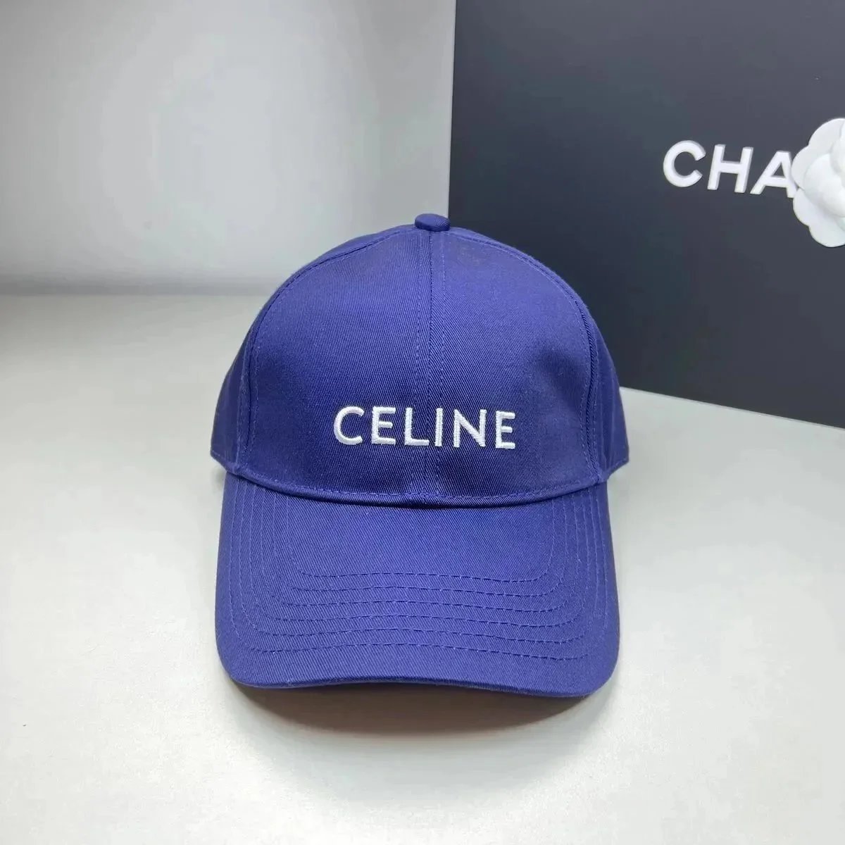 Ketav Horse Embroidery White Baseball Cap with Tan Brim - 10