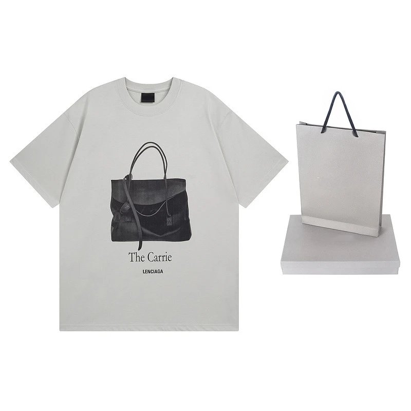 Lenciaga The Carrie Graphic T-Shirt Gray - 5