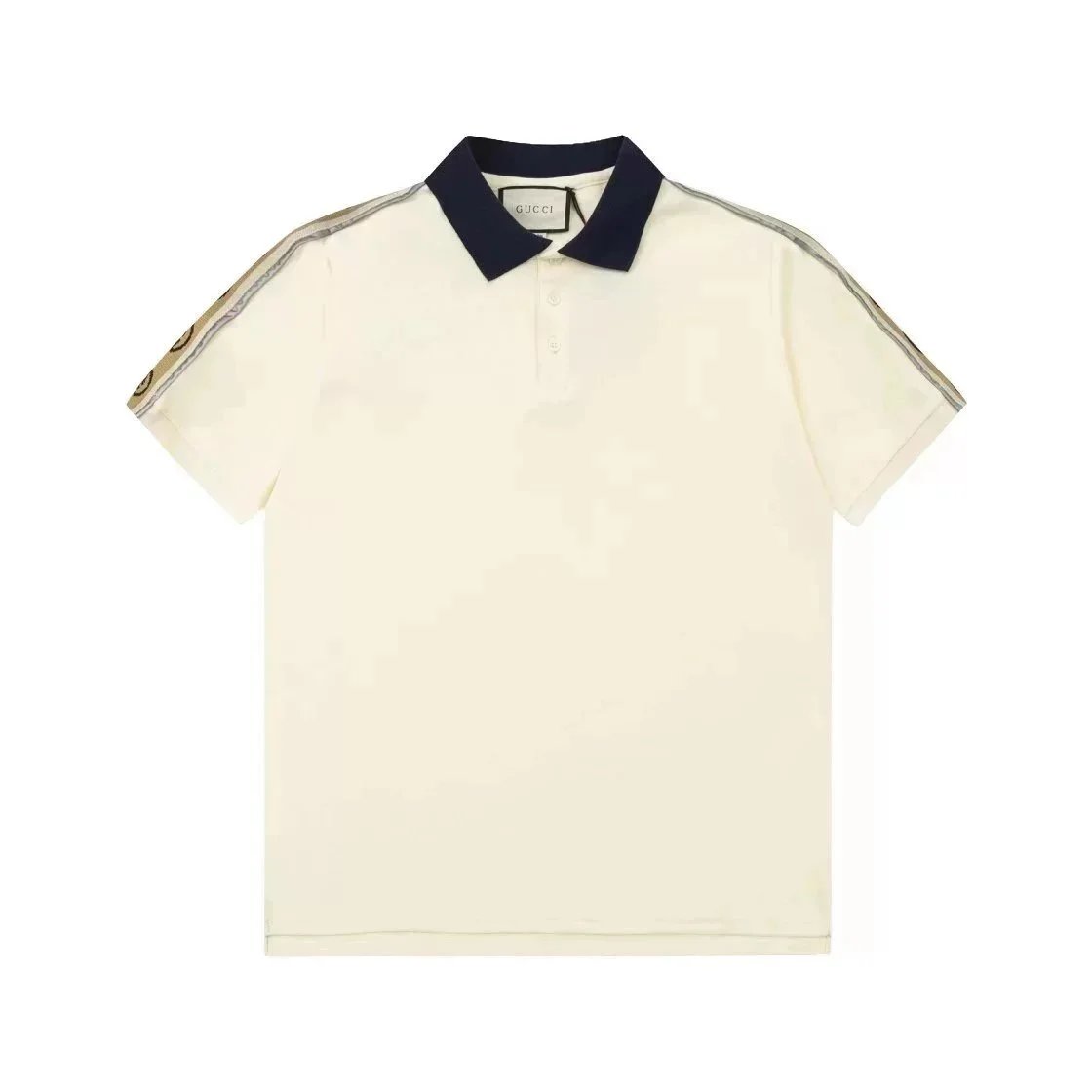 Gucci GG Pattern Navy Blue Polo Shirt - 2