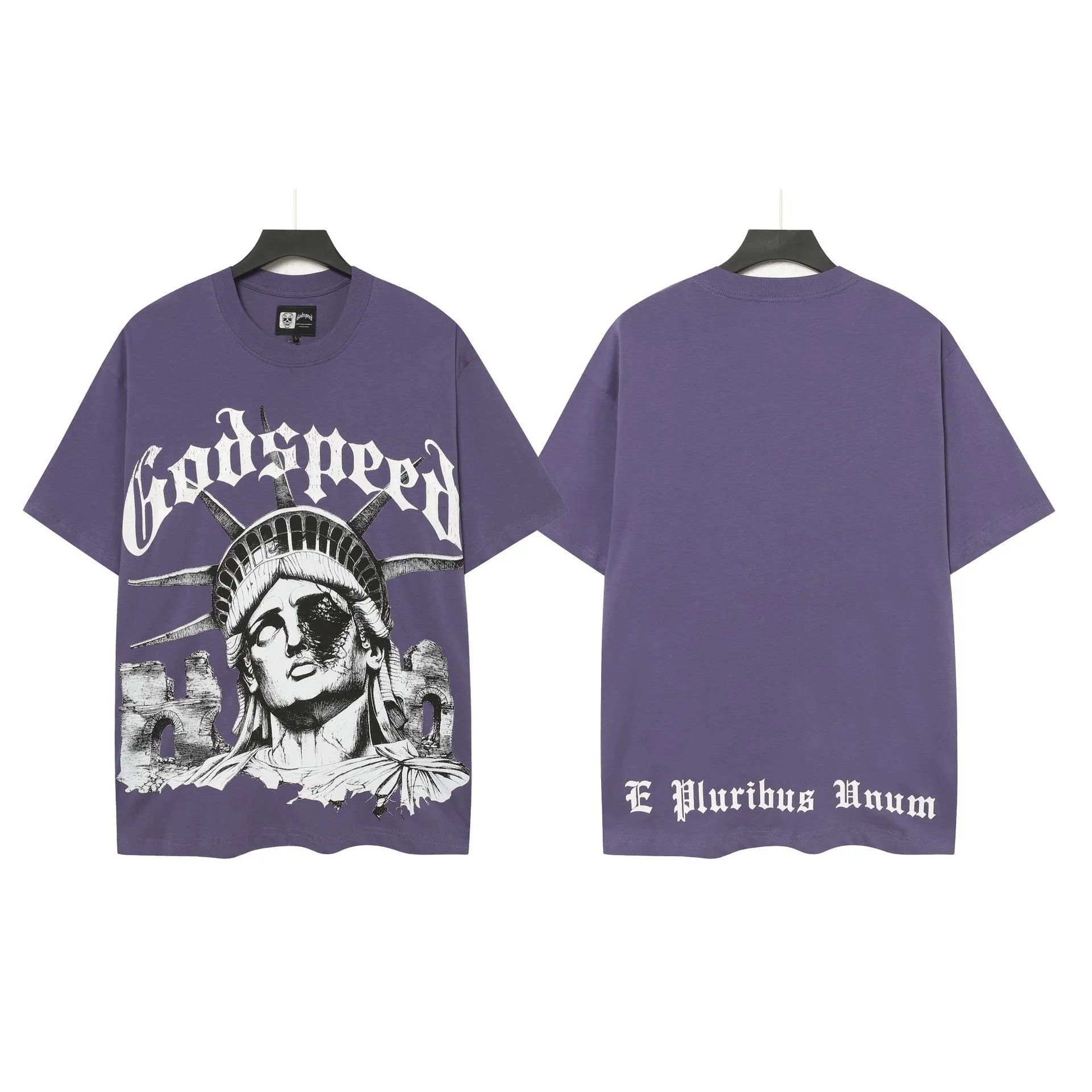 Godspeed Racing Beach Print T-Shirt Beige - 7