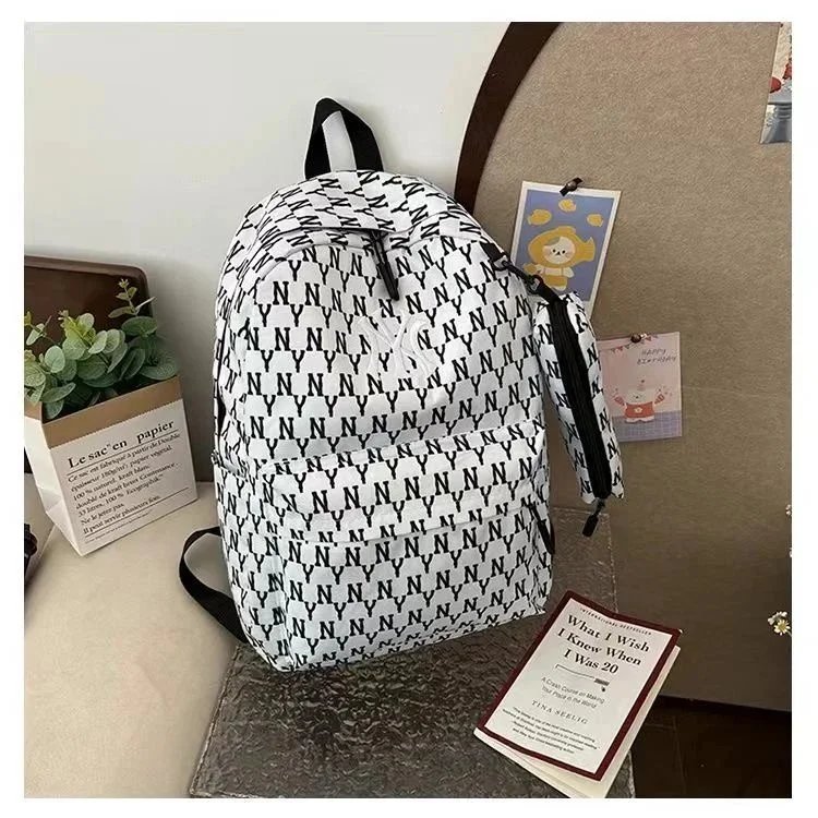 MLB New York Yankees Monogram Print Black Backpack - 4