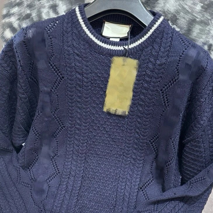 Maison Margiela Replica Cable Knit Sweater Navy - 5
