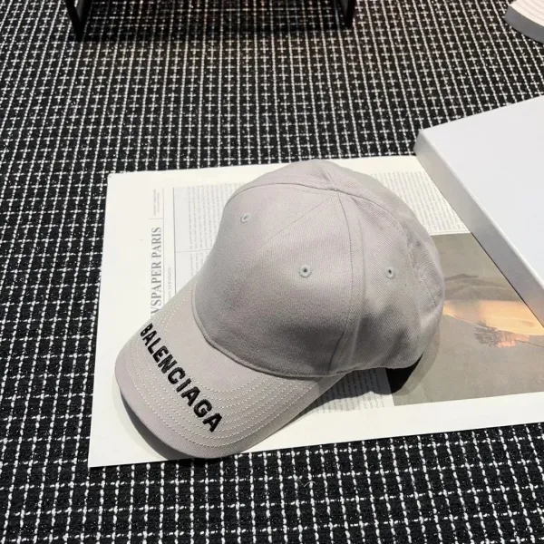 Balenciaga Logo Baseball Cap Gray - 1