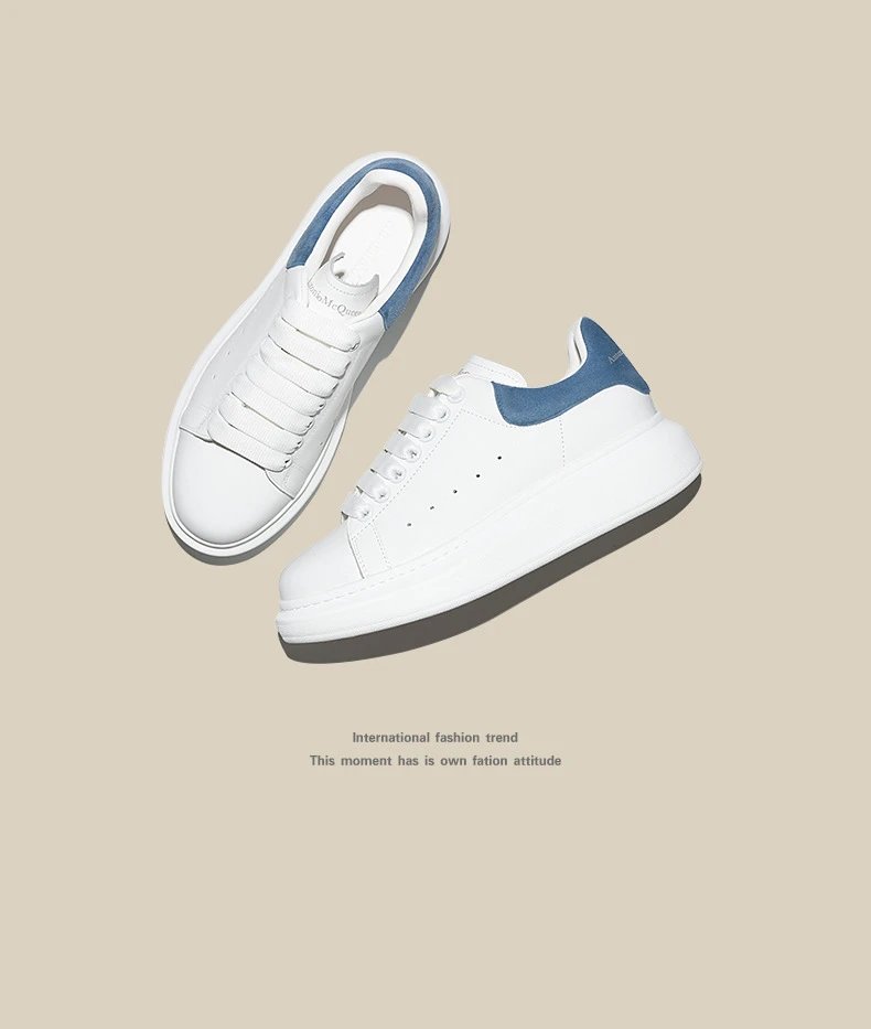 Alexander McQueen Oversized Sole White Sneakers - 23