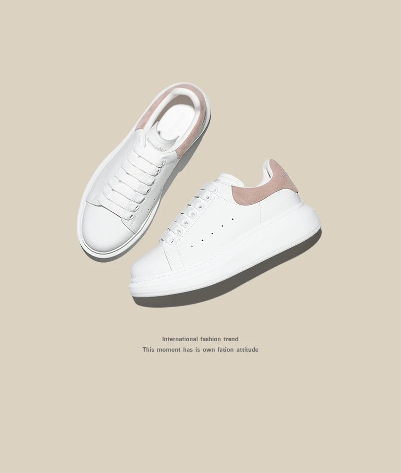 Alexander McQueen Oversized Sole White Sneakers - 26