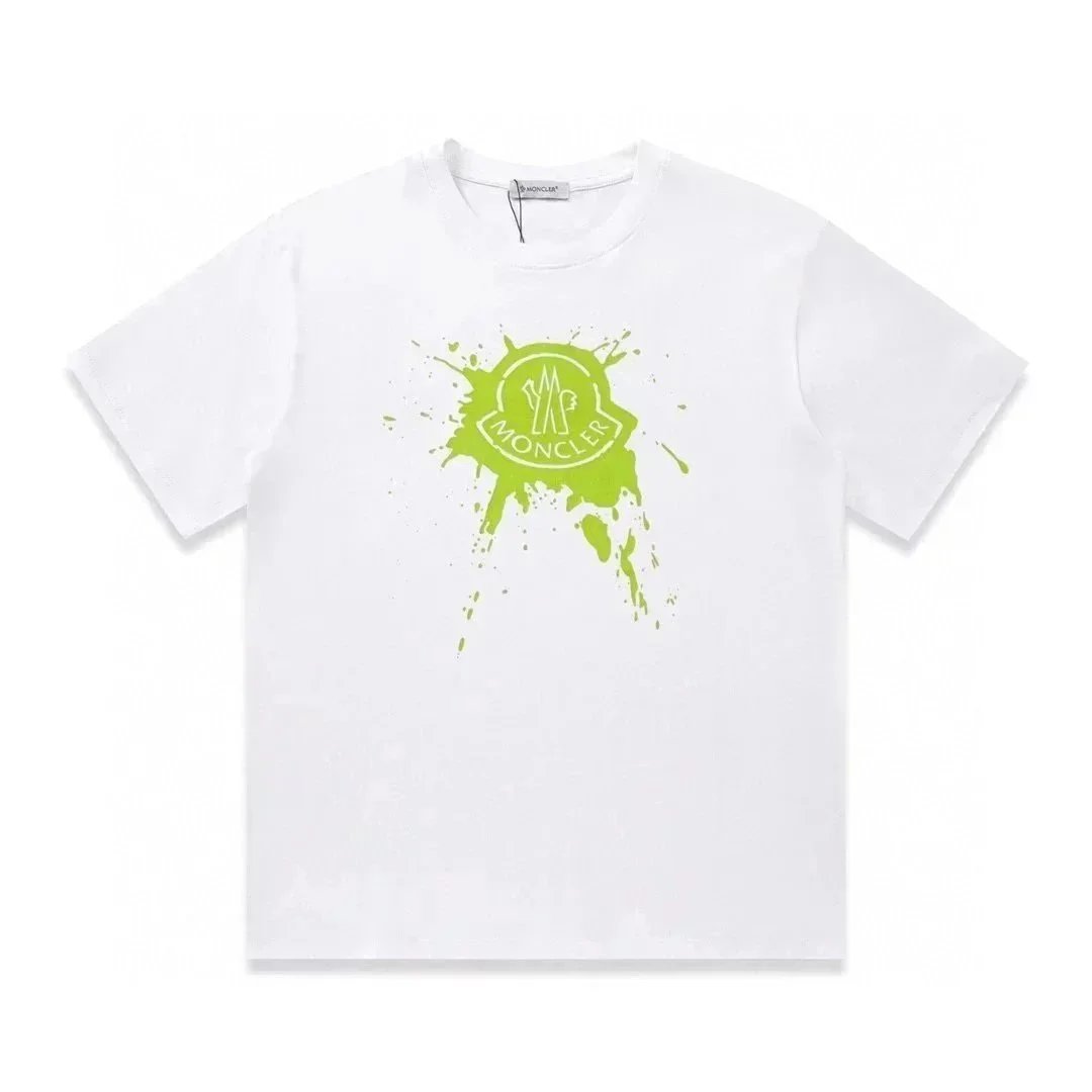 Moncler Paint Splatter Logo Black T-Shirt - 7
