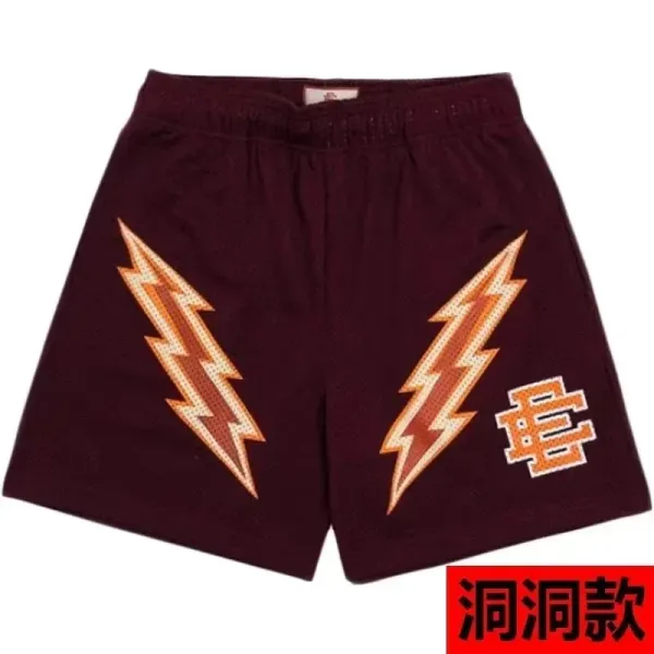 Gallery Dept. Lightning Bolt Mesh Shorts Burgundy - 1