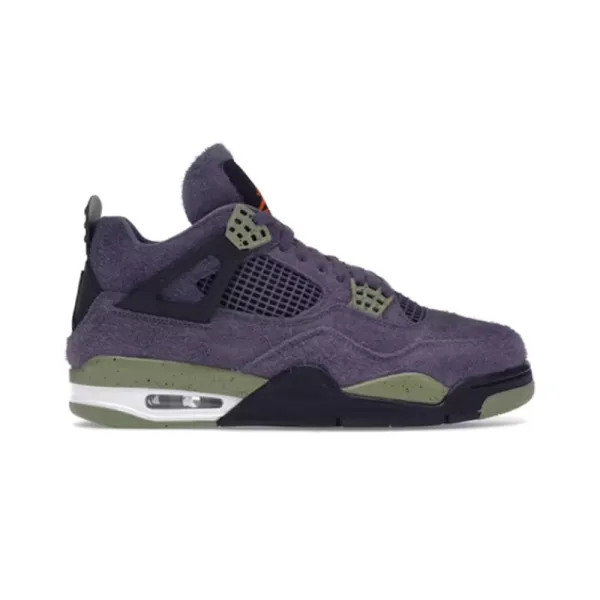 Air Jordan 4 Retro 'Craft' Purple Olive Sneakers - 1