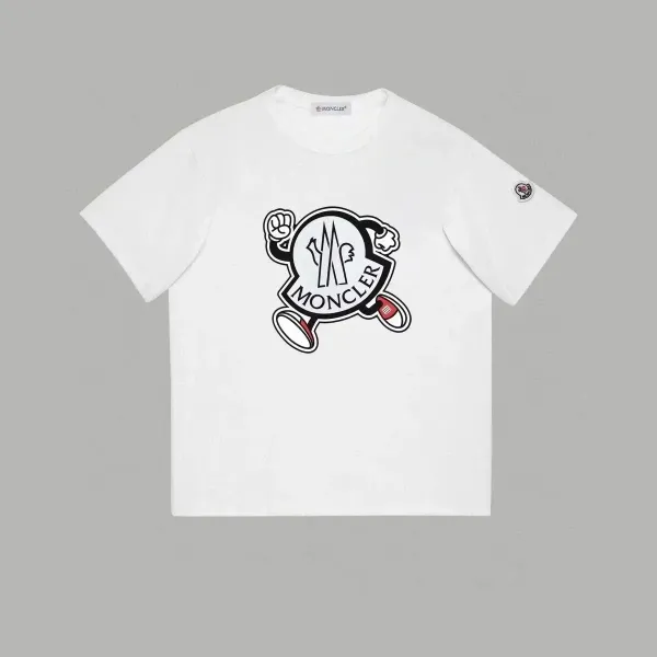 Moncler Genius Cartoon Logo White T-Shirt - 1