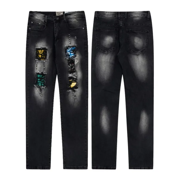 Design Wide-Leg Split-Hem Light Wash Jeans - 14