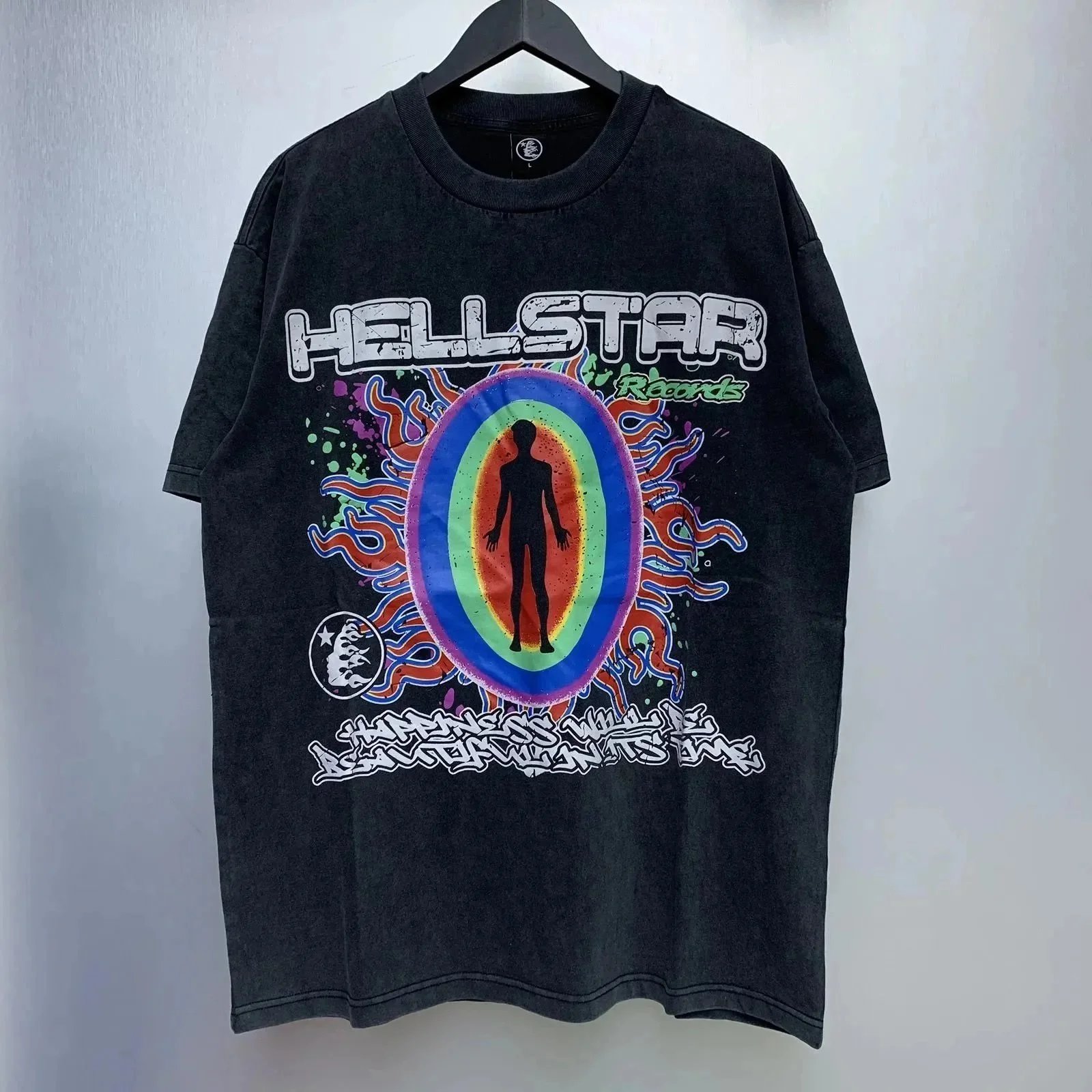 Hellstar Records Happiness Will Be Realized T-Shirt Black - 1