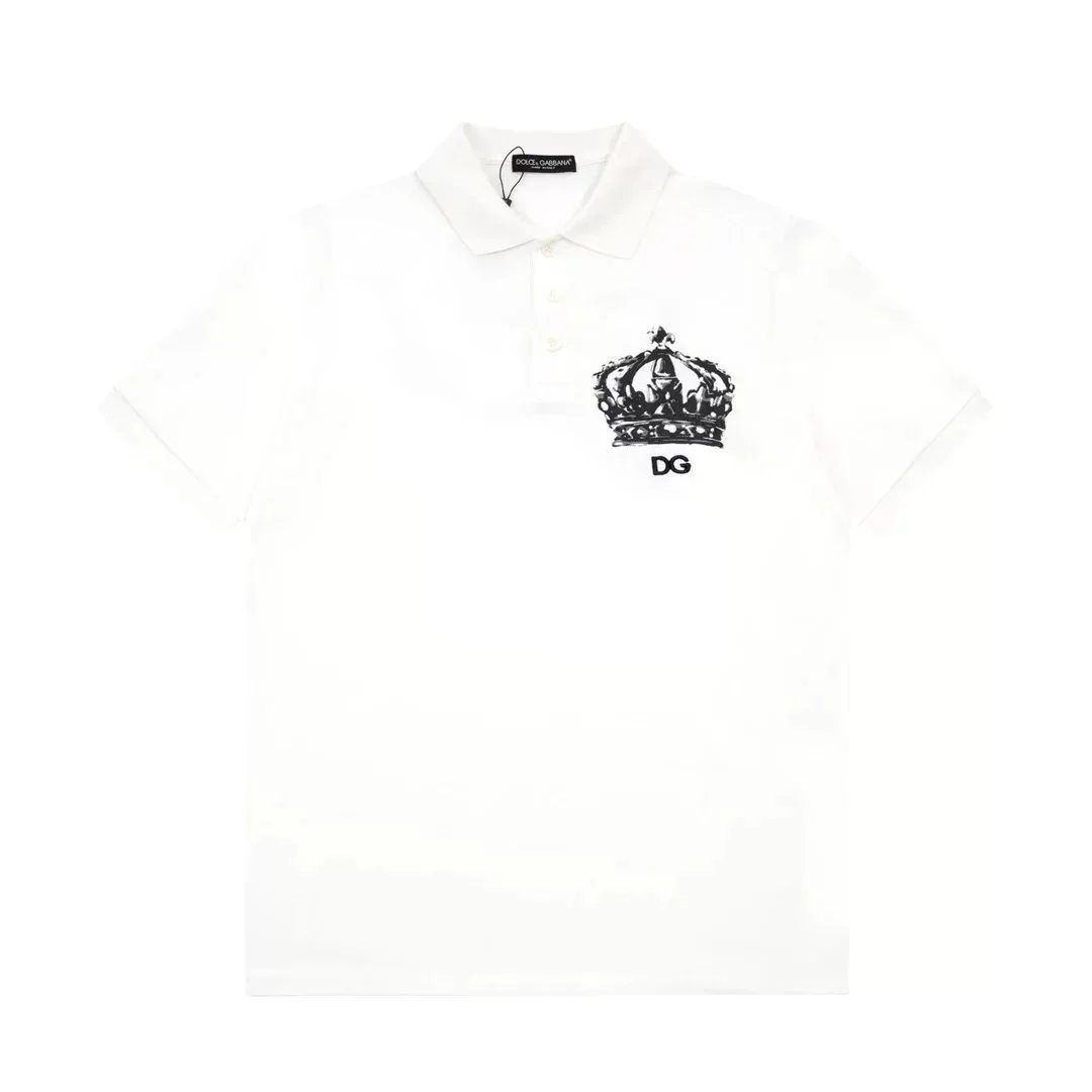 Dolce & Gabbana Heart DG Logo White Polo Shirt - 10
