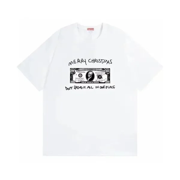 Supreme Merry Christmas Money T-Shirt White - 1