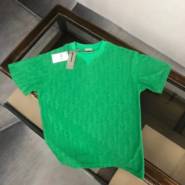 Dior Oblique Towel Terry T-Shirt Emerald Green T-Shirt - 1