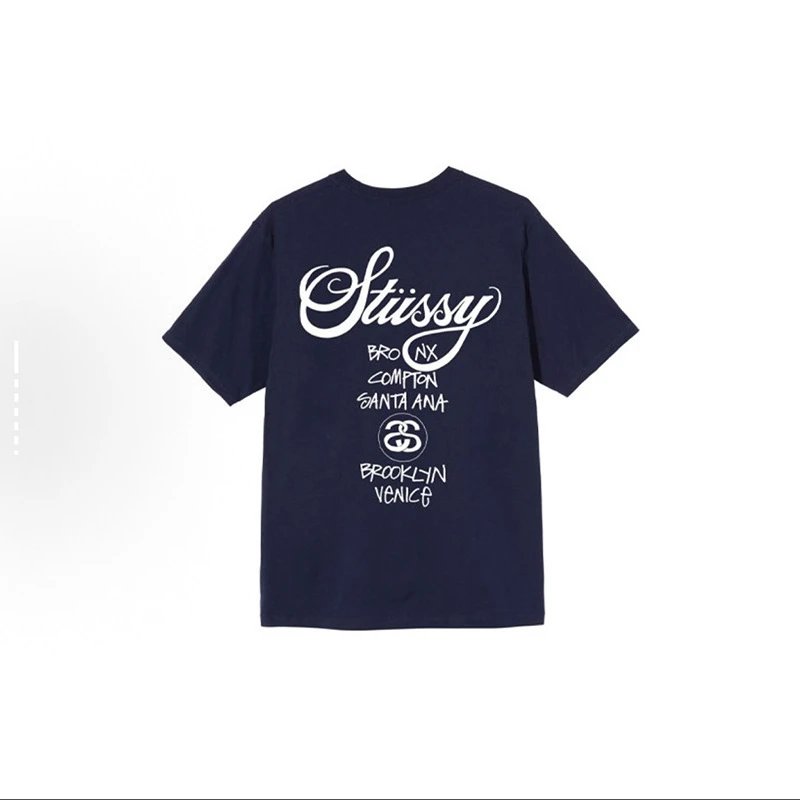 Stüssy City List Navy T-Shirt