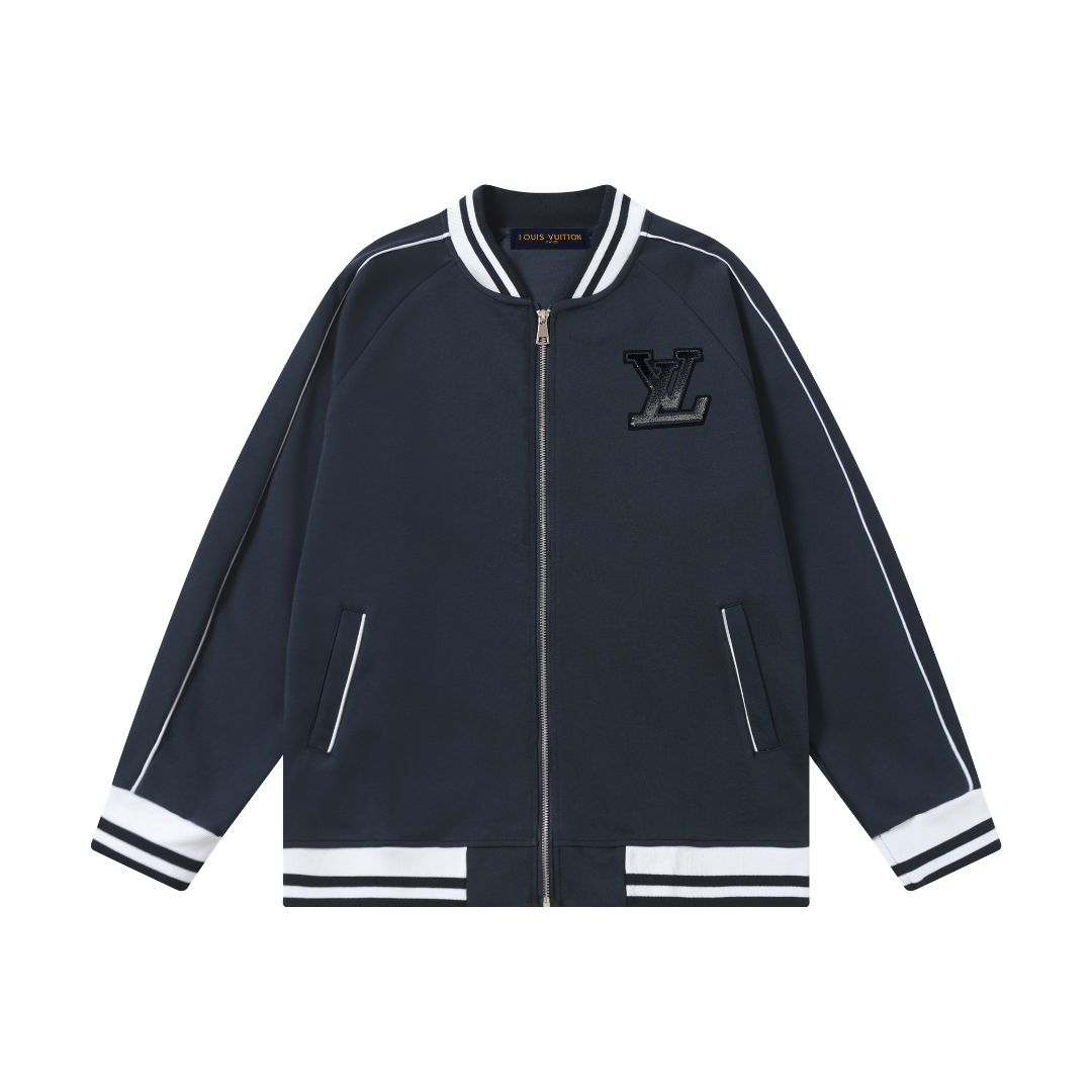 Louis Vuitton Jackets Collared zip work jacket with patch pockets — Lou-47-02