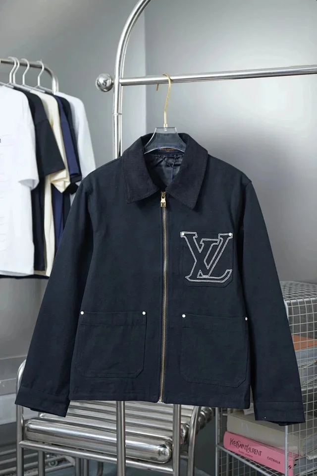 Louis Vuitton Jackets Collared zip work jacket with patch pockets product detail image 3