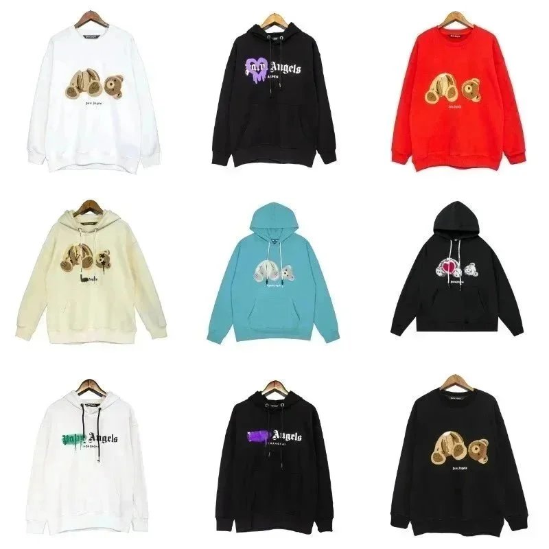 Palm Angels Bear Graphic Hoodie Sweatshirt