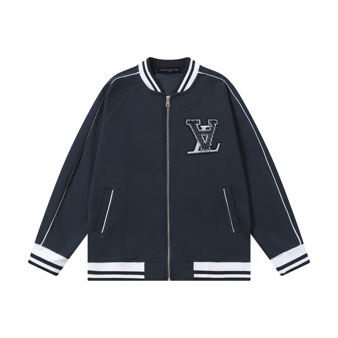 Louis Vuitton Jackets Collared zip work jacket with patch pockets — Lou-43-03
