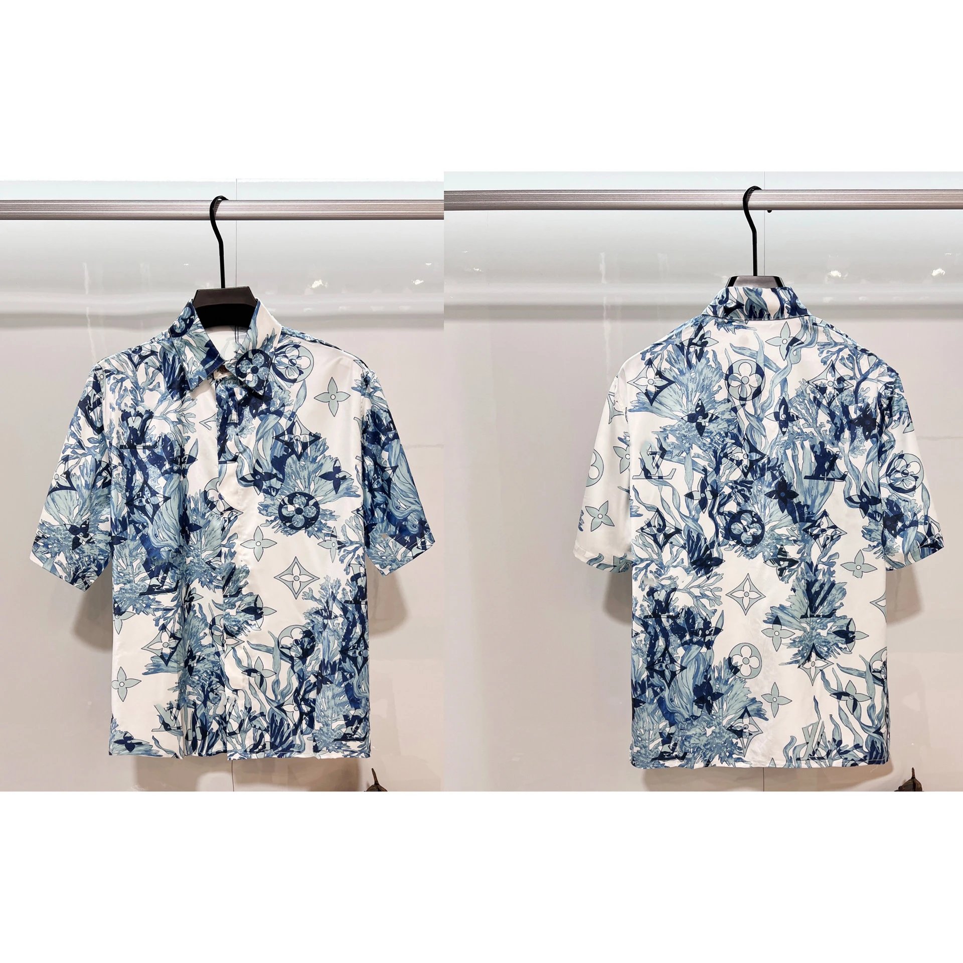 Silk Denim Tracksuit with Jacquard Shirt photo 2