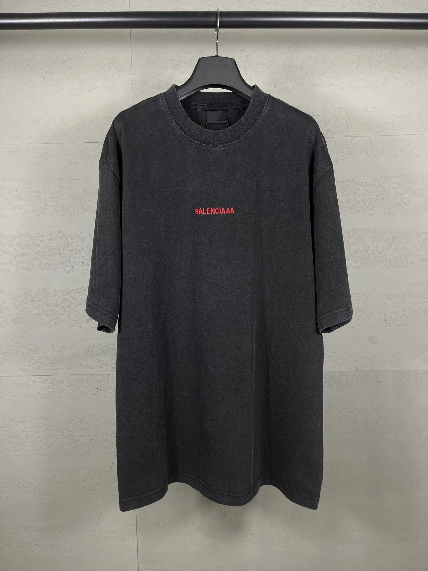 Embroidered Distressed Short Sleeve T-Shirt photo 2
