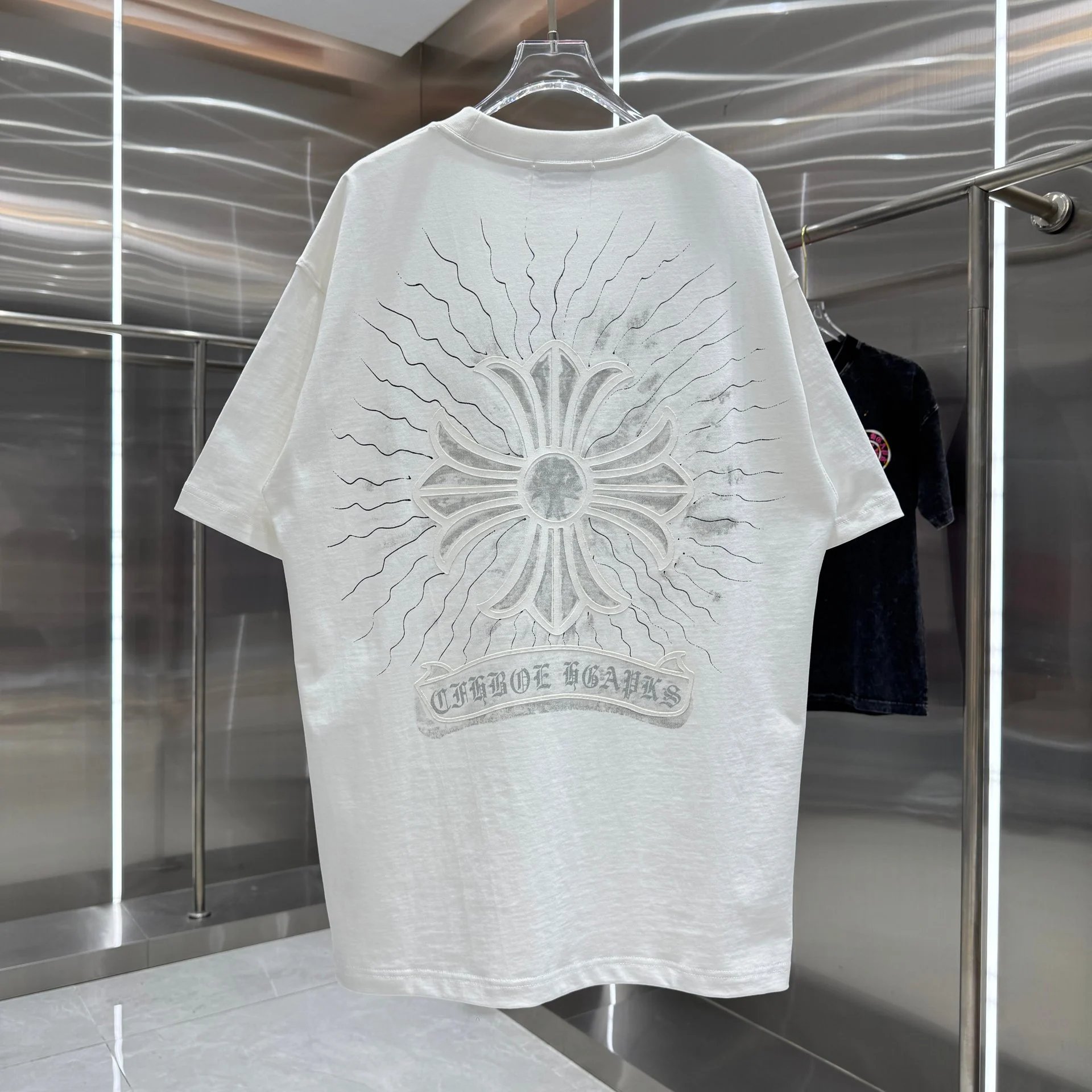 Chrome Hearts Washed Patch Print T-Shirt