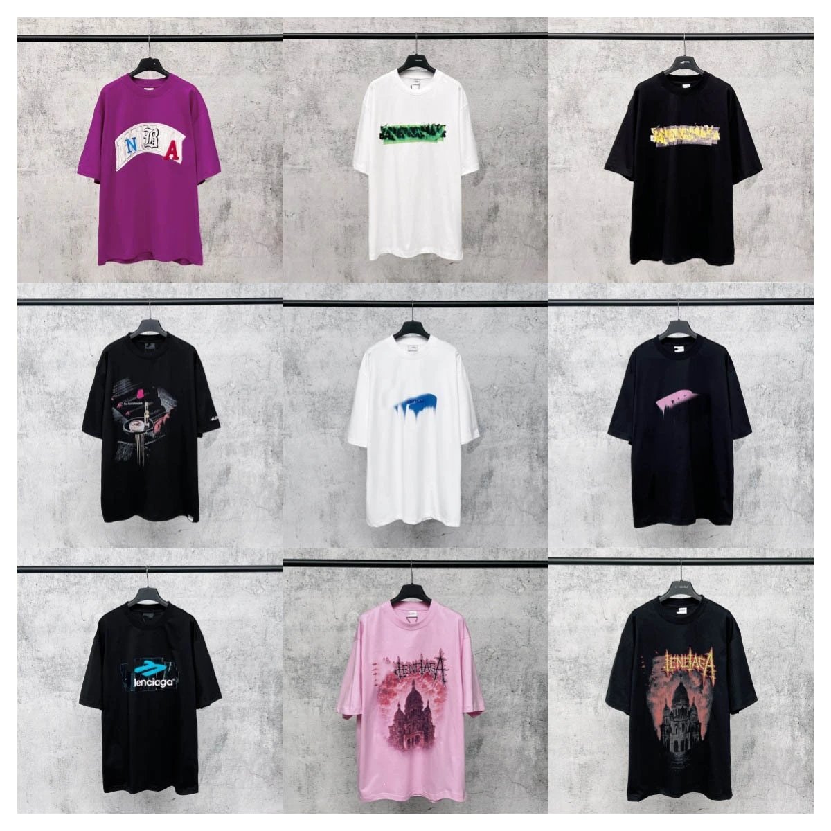 Balenciaga Washed Crew Neck T-Shirt