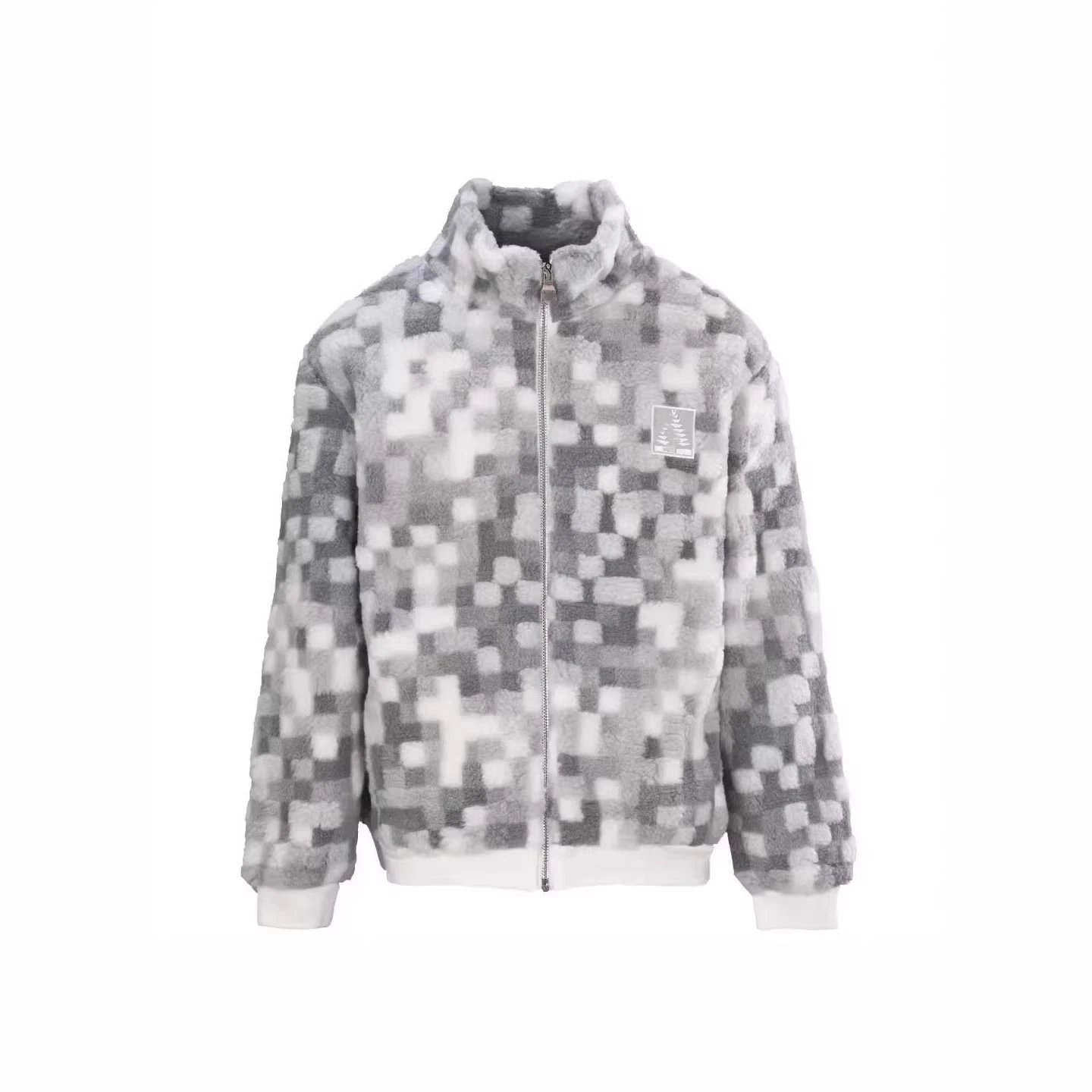 Mosaic Block Wool Coat