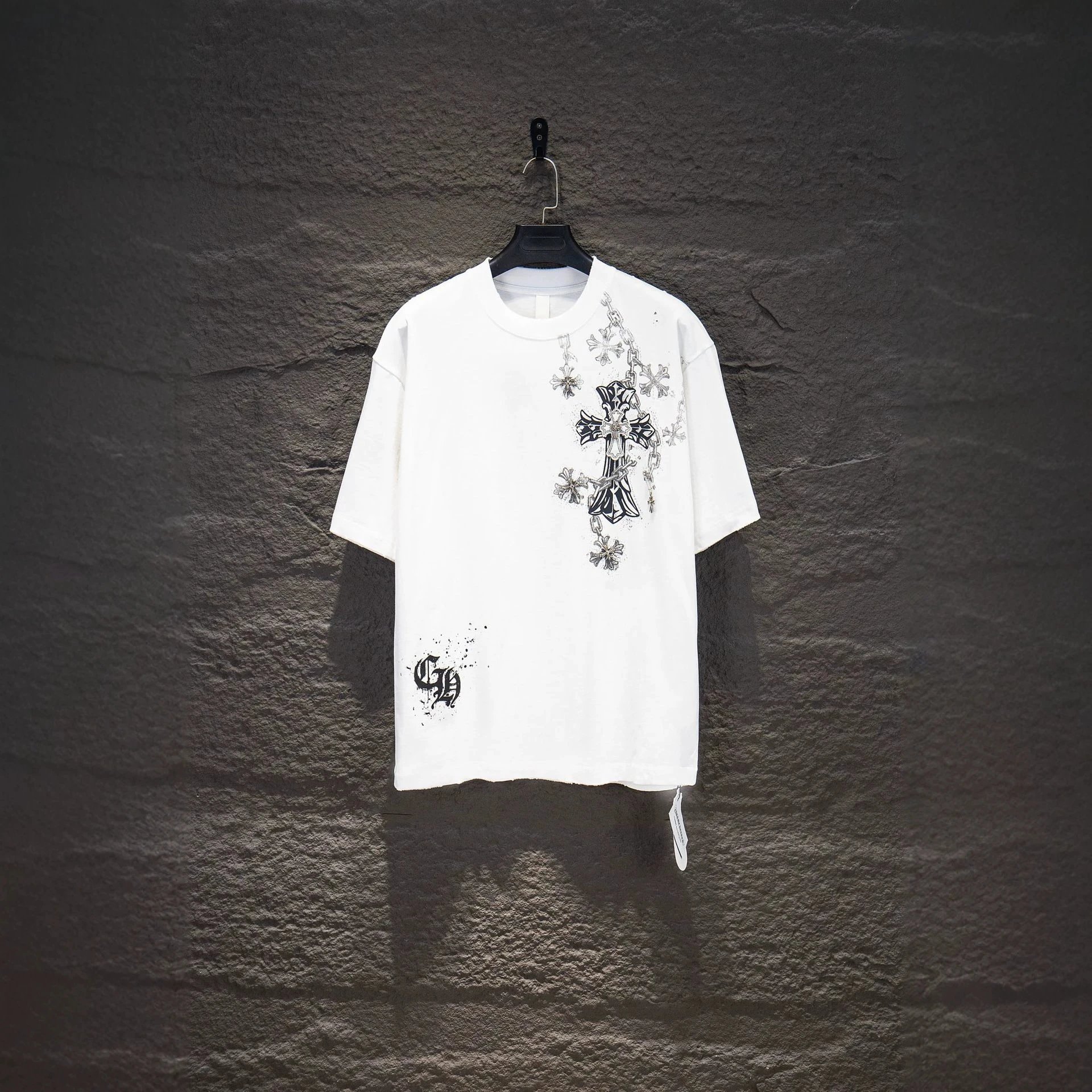 Chrome Hearts Distressed Embroidered T-Shirt