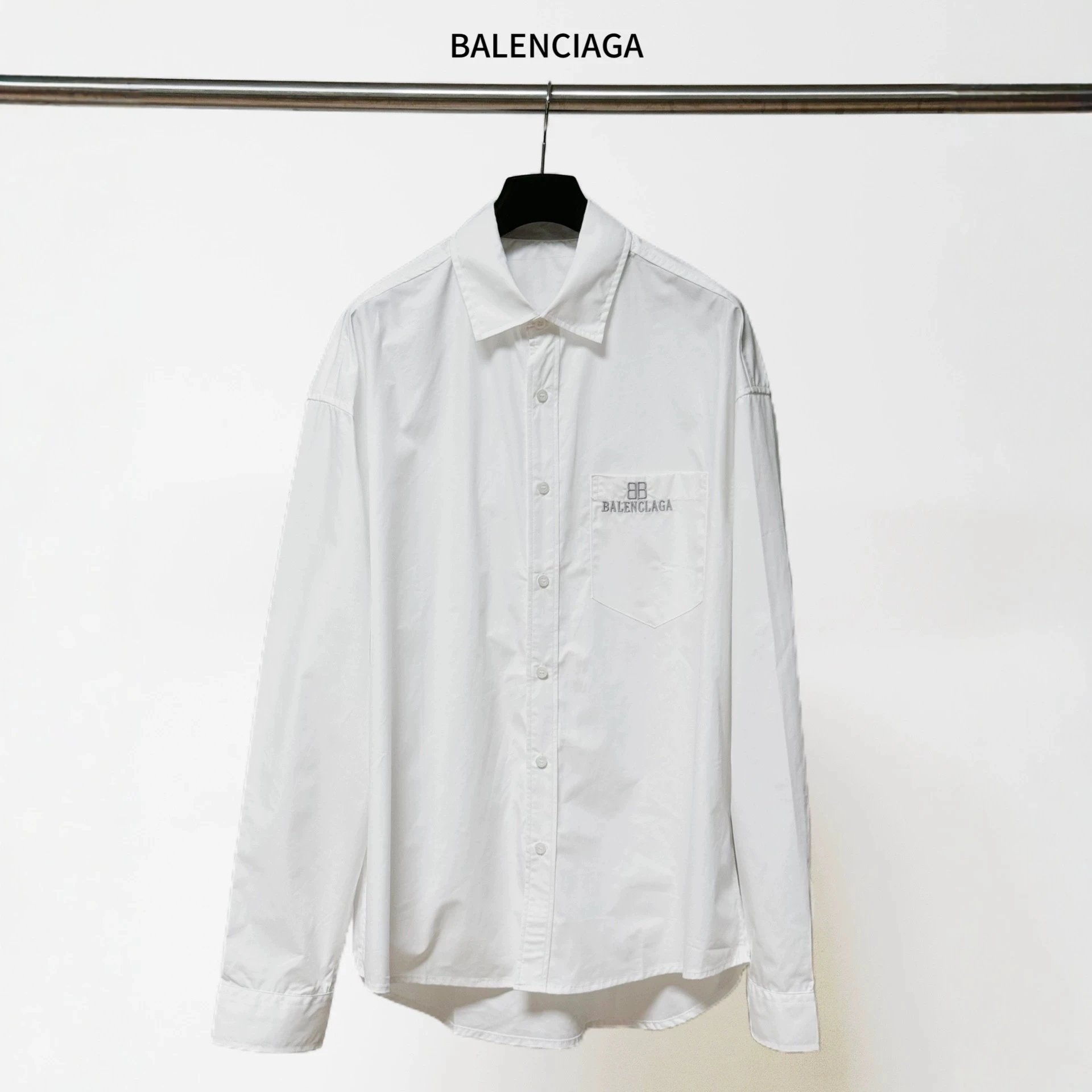 Balenciaga BB Embroidered Long Sleeve Shirt