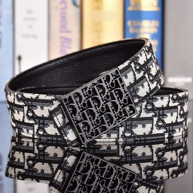 Dior Belts Oblique jacquard belt with CD buckle product detail image 13