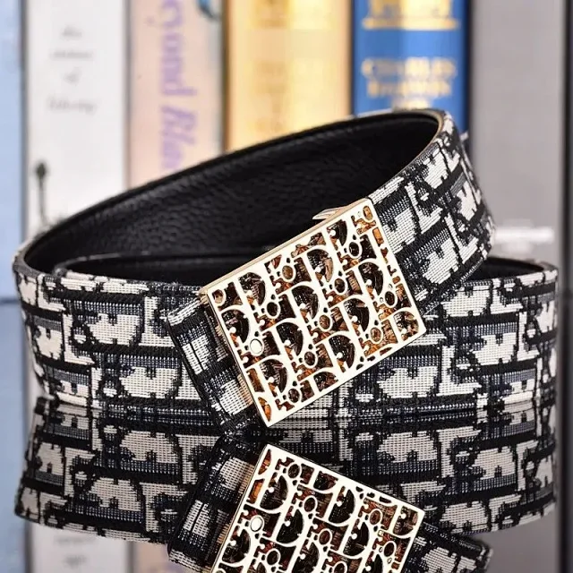 Dior Belts Oblique jacquard belt with CD buckle product detail image 14