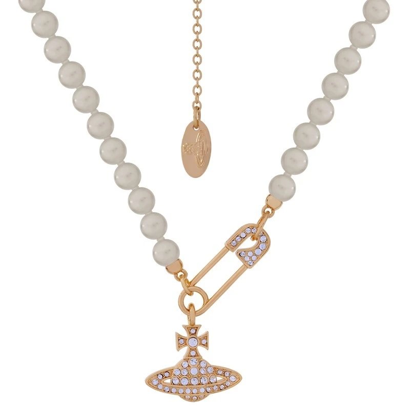 Honeycomb Pin Necklace (Gold)