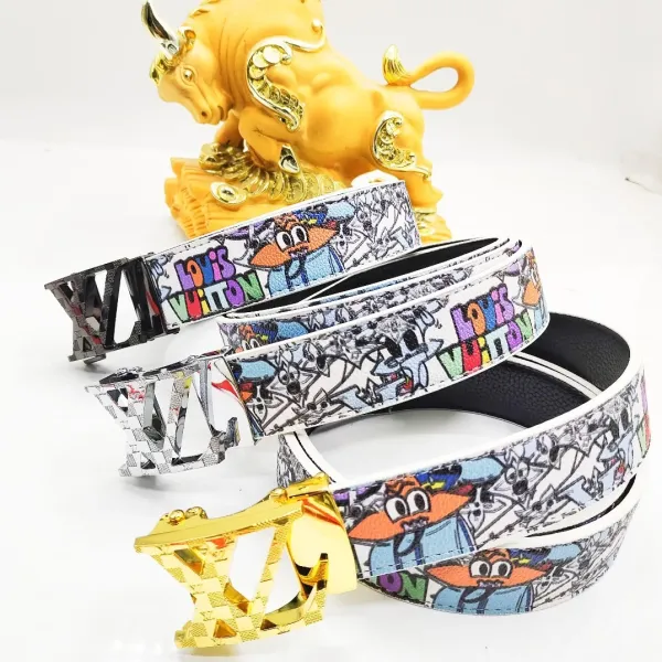 Louis Vuitton Monogram Reversible Belt Black / Gold Silver - 4