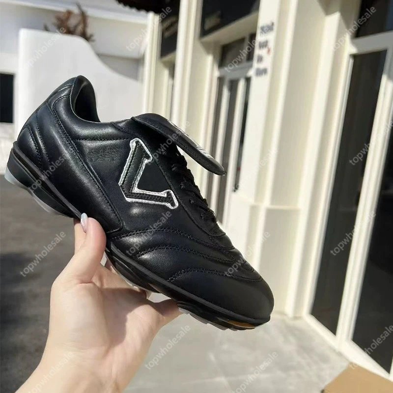 Unbranded Sneakers Low-Top Lace-Up with Side L Patch — #03
