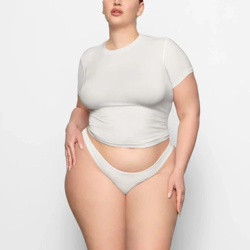 T-shirt short-sleeved, same style for women, round neck, tight-fitting, Xiangxiu, same style, elastic base, Meng Ling card, right shoulder style, easy SK* No quality issues, no return withou