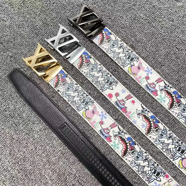 Louis Vuitton Belts Automatic Ratchet Buckle Printed Belt product detail image 9