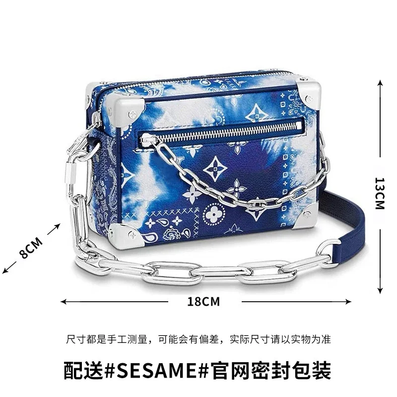 Classic universal single shoulder bag, fashionable mens and womens retro bag, oblique style, small square shoulder strap, iron feet *No quality problems, no returns without reason(pic6) Classic universal single shoulder bag, fashionable men's and women's retro bag, oblique style, small square shoulder strap, iron feet *No quality problems, no returns without reason