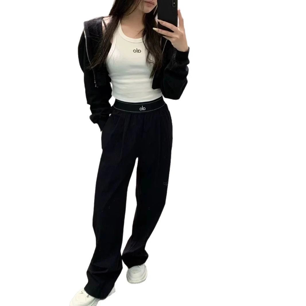 女百搭显垂感休闲裤子瑜伽裤早春裤瘦直筒宽松运动休闲裤瑜伽无质量问题不可无理由退货 4