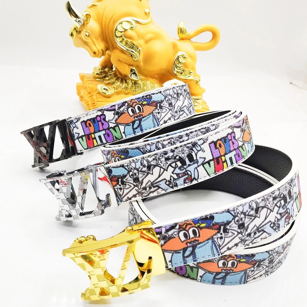 Louis Vuitton Belts Automatic Ratchet Buckle Printed Belt image 3
