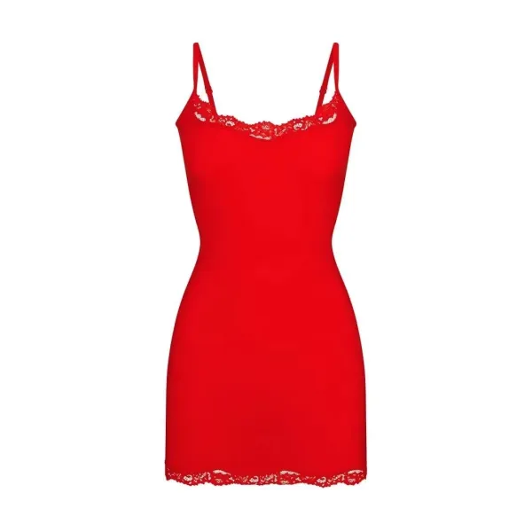 Design White Lace-Trim Camisole Dress - 15