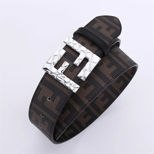 Fendi FF Logo Canvas Belt Brown - 20