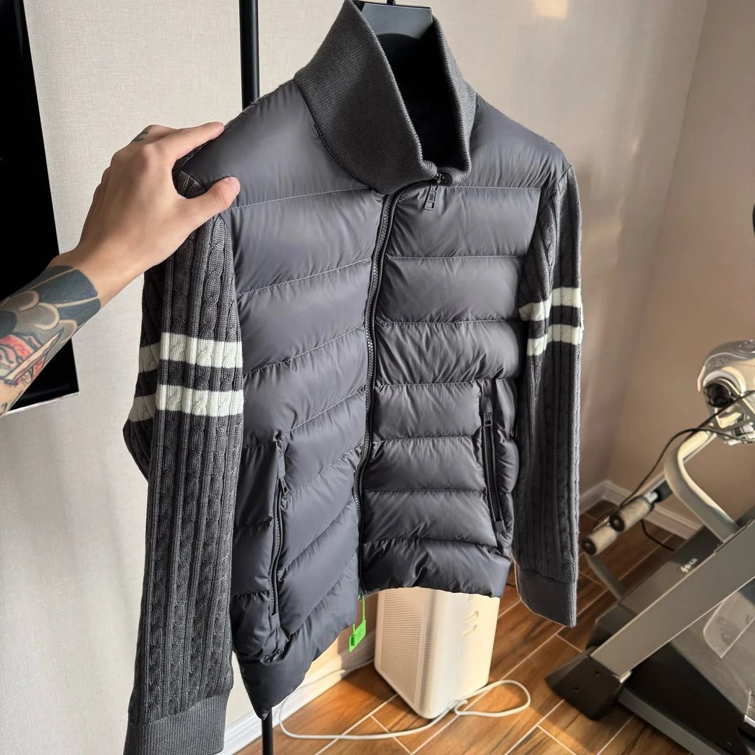 Thom Browne Style Puffer Jacke