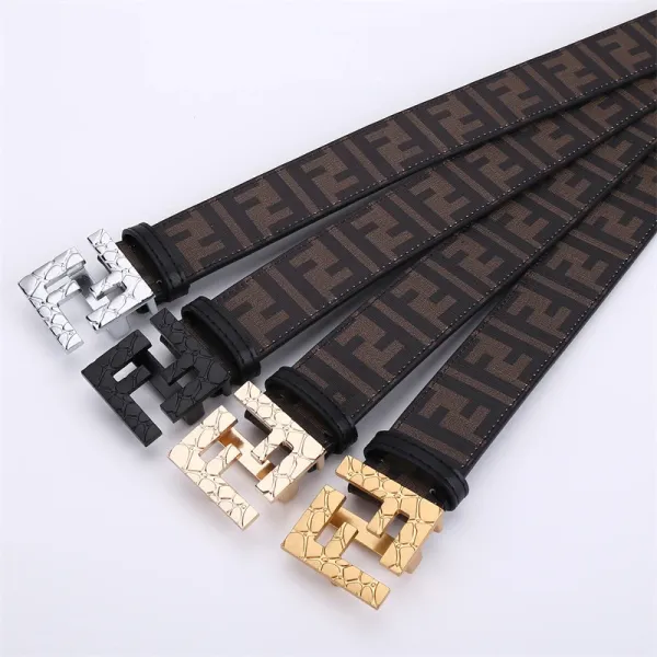 Fendi FF Logo Canvas Belt Brown - 13