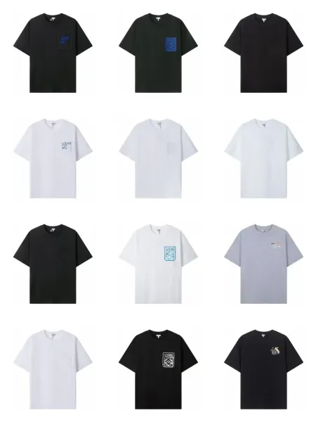 Loewe Anagram Embroidered T-Shirt White - 3