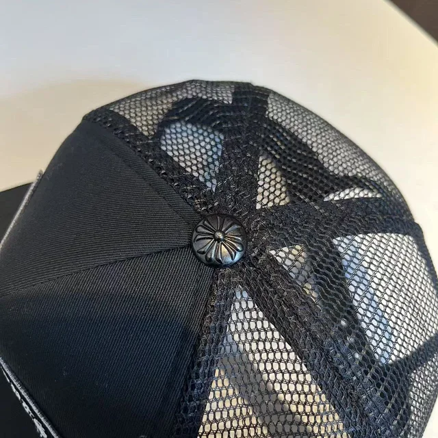Chrome Hearts Hats Embroidered Logo Patch Mesh Trucker Cap product detail image 6